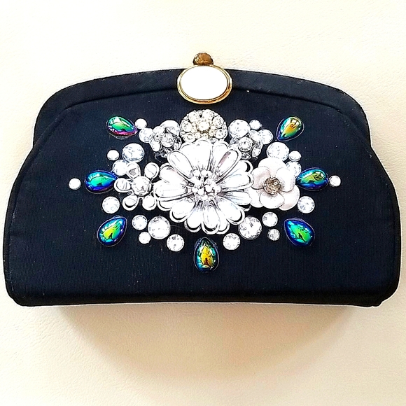Vintage Handbags - NWT Repurposed Vintage 50s Jewelry Clutch Handbag